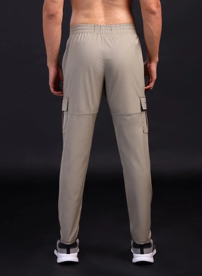 Technosport  Men Solid Relaxed Fit Sports Cargo Trackpants for Men | Best Price UAE